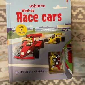 Usborne Race track car wind up book